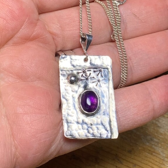 February Birthstone Pendant, Tanzanite On sterling Silver pendant - Picture 9 of 9